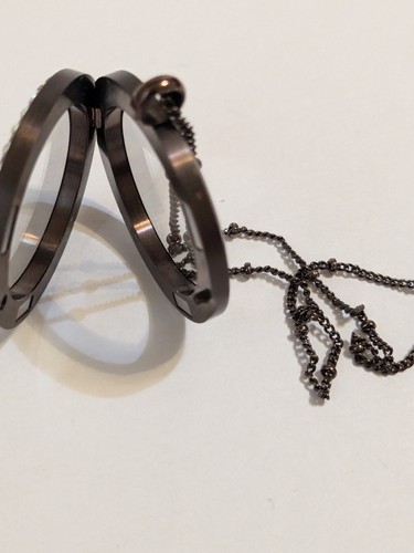 Origami Owl Crystal Lined Hinged Clear Locket 15" Necklace. Chocolate Shade. - Picture 14 of 19