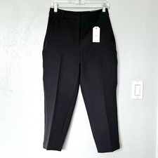 Express Black Editor Super High Waisted Straight Ankle Pant Size 6S