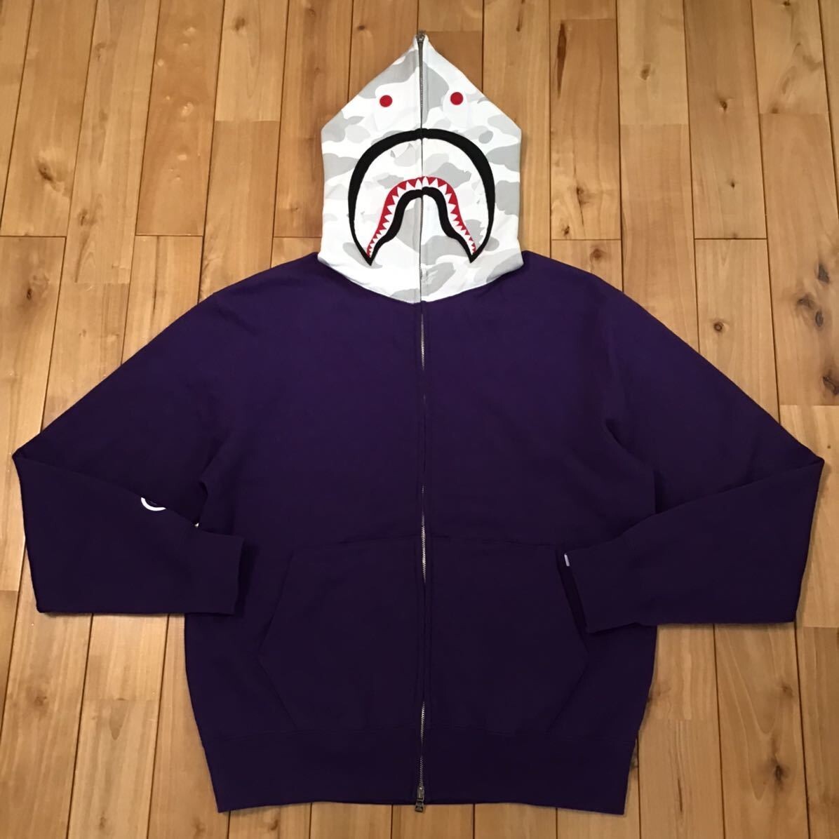 NFS limited SHARK FULL ZIP HOODIE BAPE camo purple NIGO A NFS limited SHARK FULL ZIP HOODIE BAPE camo purple NIGO A