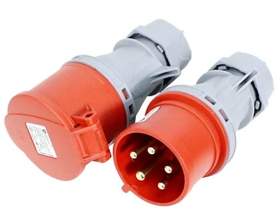 TP ELECTRIC CEE Stecker Kupplung SET Starkstrom Drehstrom 16A 32A 400V IP44 VDE-Geprüft NEU