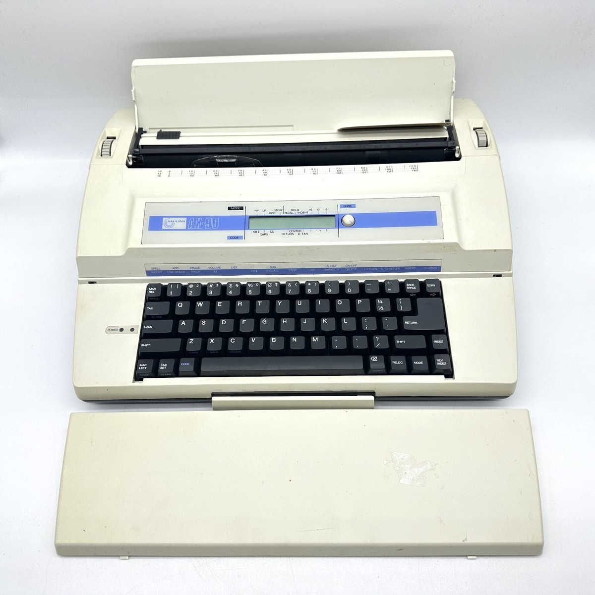 Vintage 1989 Nakajima AX-90 Electronic Typewriter White Made In