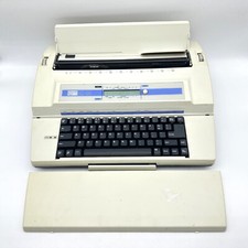 Vintage 1989 Nakajima AX-90 Electronic Typewriter White Made In USA Tested