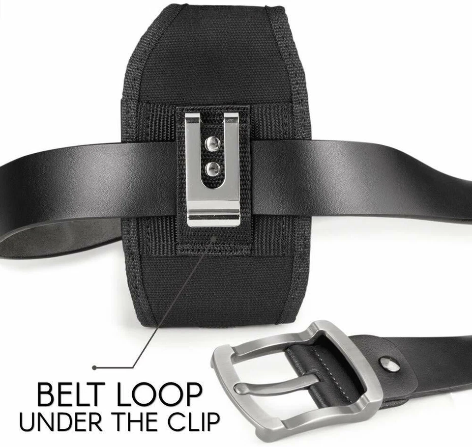 Funda grande para teléfono celular con clip para cinturón funda con bucle tamaño 6,4 x 3,4 x 0,7 pulgadas Foto 3 de 4