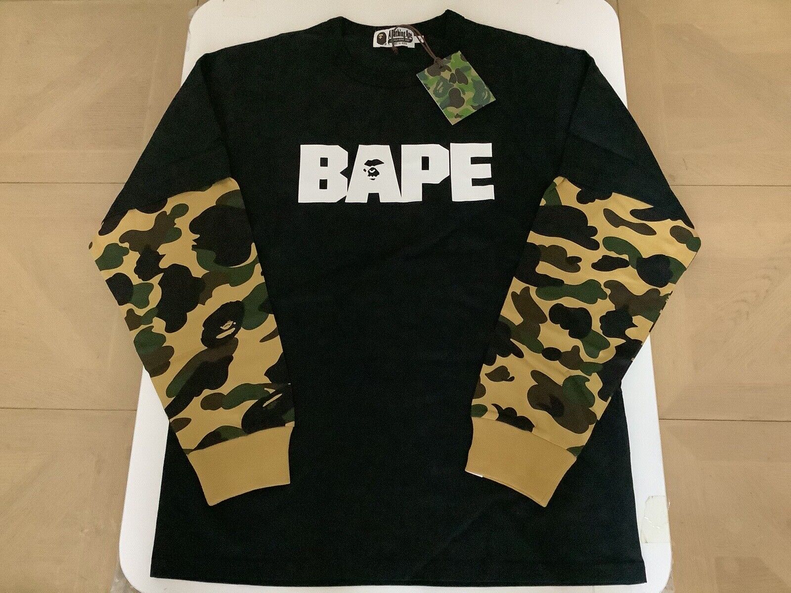 AUTHENTIC A BATHING APE BAPE 1ST CAMO LAYERED L/S TEE T SHIRT