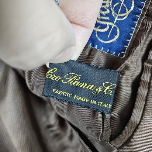 Canali Loro Piana Blazer Gr. 42 L (EU 52 L) olivgrün Wolle/Seide/Mohair - Bild 6 von 13