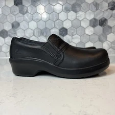 Ariat Comfort Work Shoe Women's Size 11 B Black SlipOn Clog Composite Toe Safety