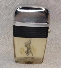 Vintage Scripto VU-LIGHTER Hunter With Dog White Insert with Black Band