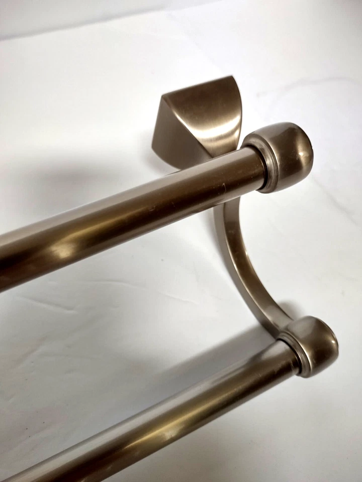 Ginger Motiv Quattro Series 24” Double Towel Rack Bar Satin Nickel  1822-SN - Image 4 of 4