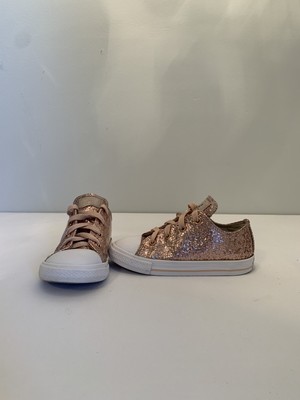 childrens pink glitter converse