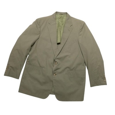 Vintage PalmBeach Blazer Mens 44 Green Polyester Sport Coat Jacket Made USA