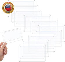 10 Pcs 3X Pocket Magnifier, Portable Size Fresnel Lens Pocket Magnifier Credit C