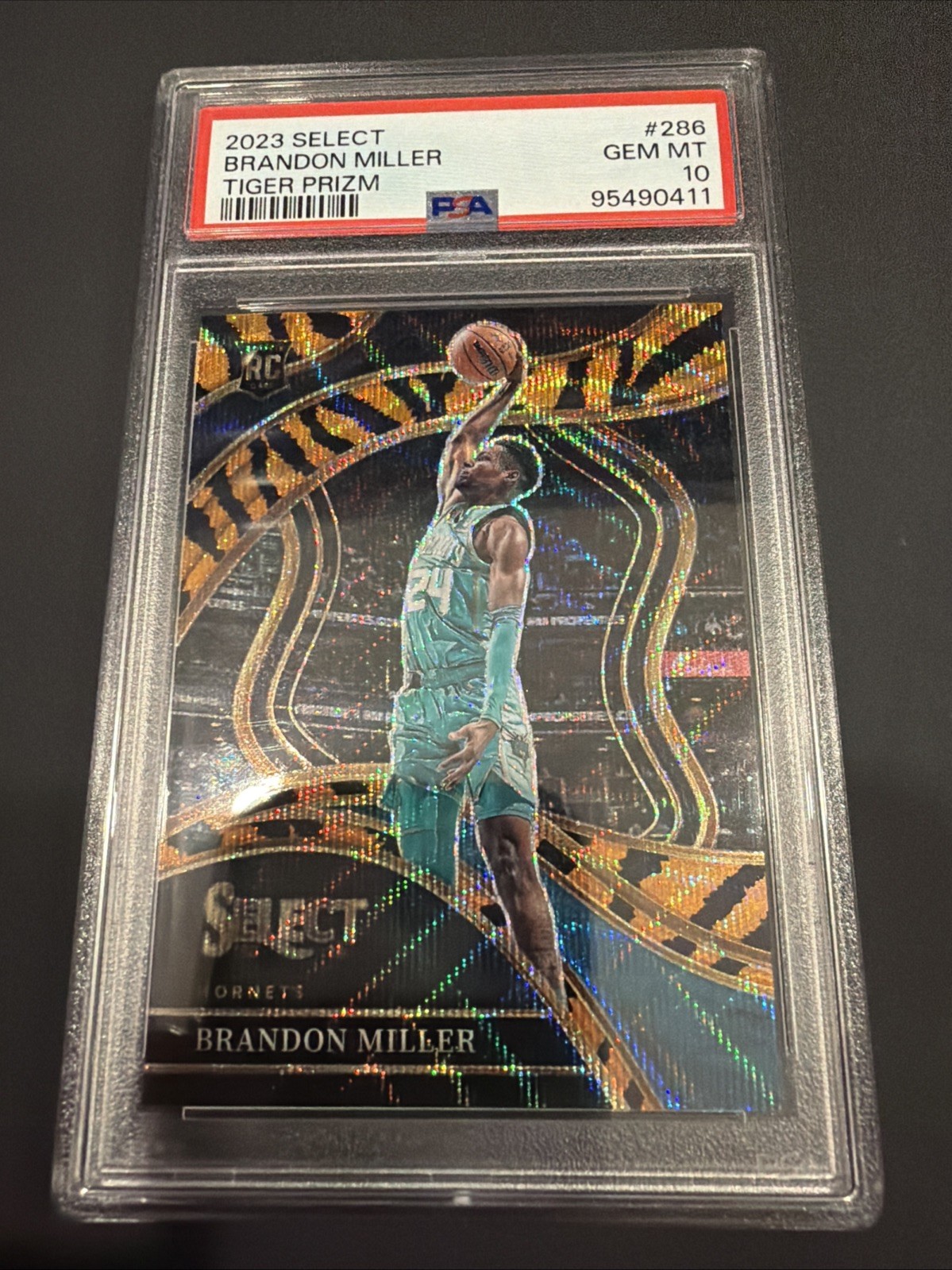 🔥Brandon Miller 2023 Select Tiger Prizm #286 Case Hit! GEM MT PSA 10🔥