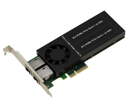 Controller Card Pcie for Nas 2 Ports Network 2.5G RJ45 +2 Ports Nvme