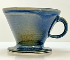 Art Pottery Ceramic Pour-Over Coffee Dripper Flat Bottom