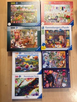 8x Ravensburger Bluebird Puzzle 1000 500 Teile Konvolut Sammlung