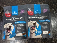LOT OF 2 Hemp Calming Dog Chews for Dogs Anxiety & Stress Relief Soft Chews -140