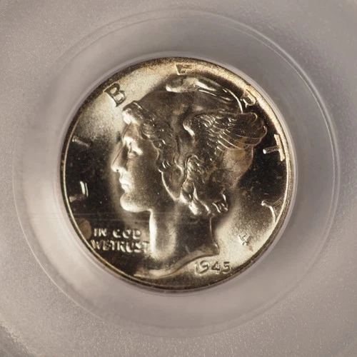 1945 s Mercury Silver Dime - PCGS MS65 - FREE SHIPPING! G2110