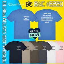 Personalisiertes B&C #E220 Unisex T-Shirt bedruckt Arbeitskleidung Freizeit Fitnessstudio Personal Sport