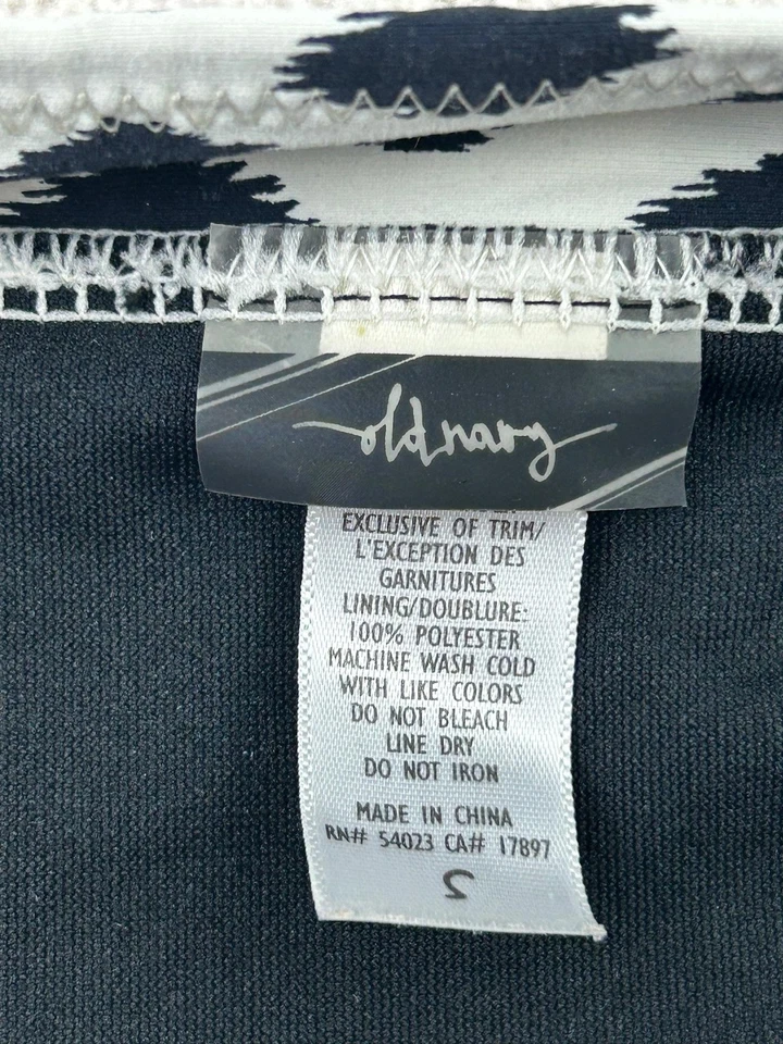 Parte inferior de bikini antigua azul marino para mujer pequeña negra blanca punto plegable cintura natación retro Foto 4 de 4