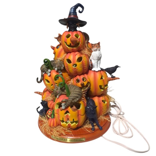 2004 Bradford Exchange Cat-o-lantern Charles Wysocki Cat Halloween -imperfection - Picture 11 of 11