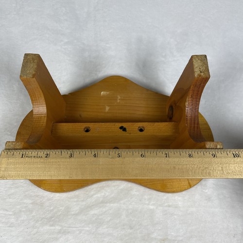 Vintage Heart Shaped Wood Foot / Step Stool Plant Stand Cottage Decor 12x7x5 - Picture 9 of 13