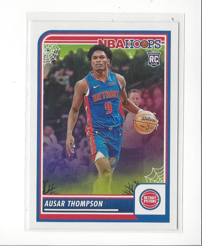 2023-24 Hoops Haunted Hoops #100 Ausar Thompson RC Rookie Pistons