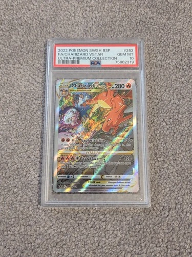 CHARIZARD VSTAR PSA 10 2022 POKEMON SWSH BSP #SWSH262 ULTRA PREMIUM COLL 6105