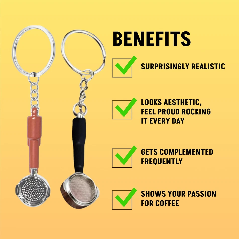 Portafiltro de barista miniatura, portafiltro sin fondo y llave de jarra de espuma... Foto 4 de 4