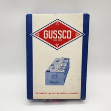 Vintage GUSSCO 5x8 Blank Guides 1/3 Tab Salmon Index Card File Office Dividers A