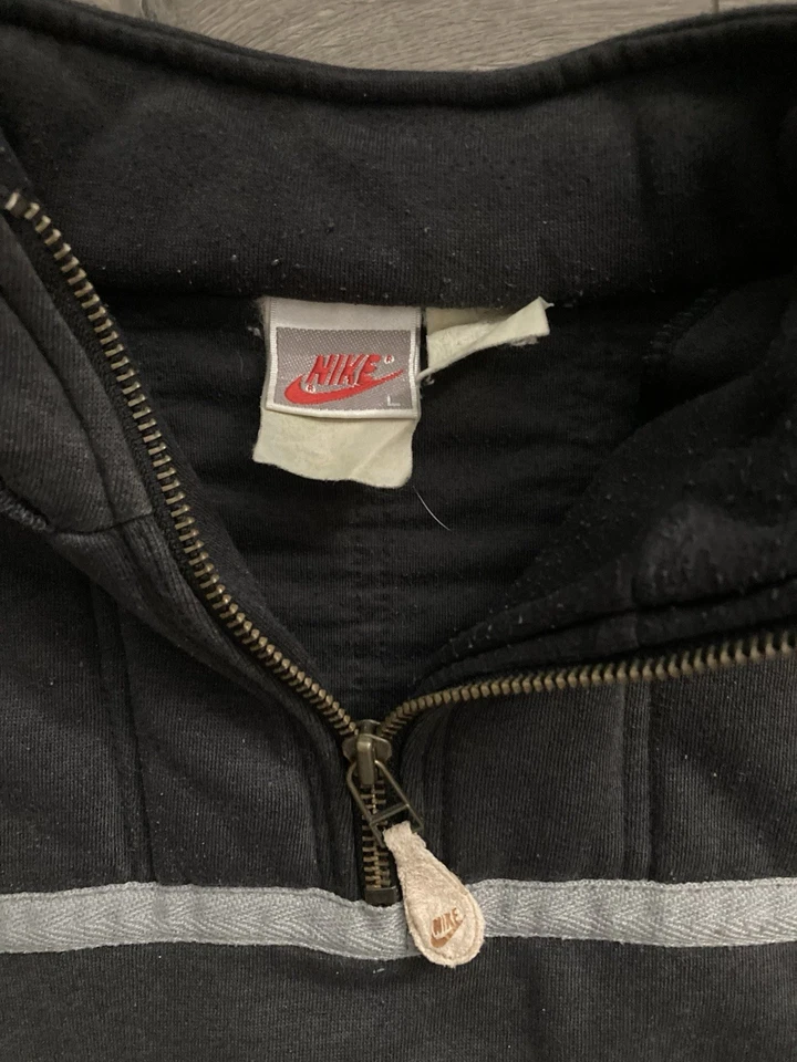 Suéter De Colección Los Angeles Raiders Nike 1/4 Cremallera Sudadera NFL Grande Años 80 90 Foto 4 de 4