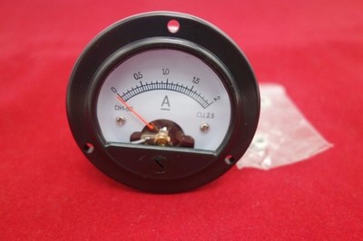 DC 0- 2A Round Analog Ammeter Panel   Dia. 66.4mm DH52 direct connect *gi