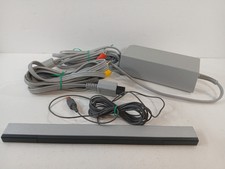 Nintendo Wii Official Hookup Kit AV Cable Power Supply Sensor Bar Console Bundle