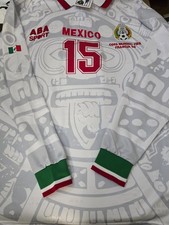 ABA Sport Mexico White JERSEY L/S Seleccion Mexicana 1998 reedicion Hernandez 15