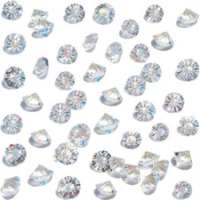 HANSGO 500PCS Diamonds, Mini Clear Fake Diamonds Acrylic Gems Table Scatter Crys