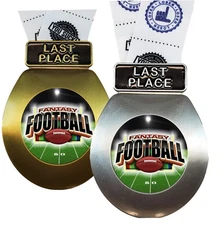 Custom Engraved FANTASY FOOTBALL Toilet Seat Medal, Gold or Silver