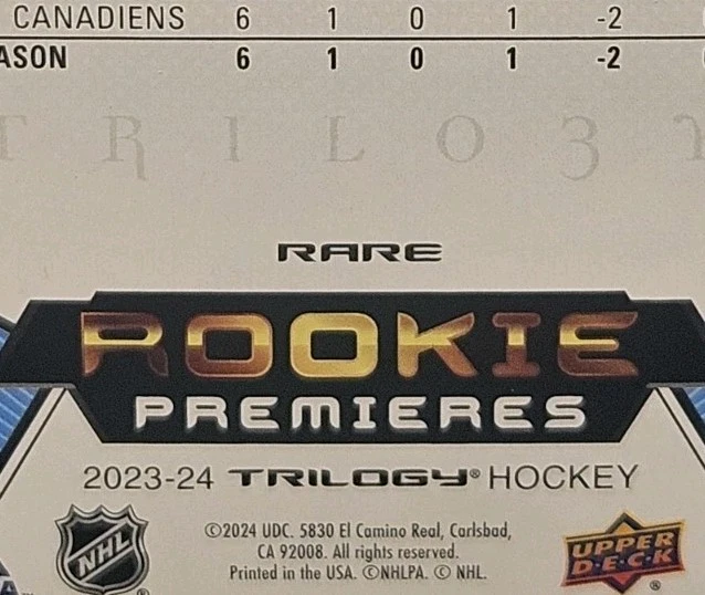 23-24 Trilogy Sean Farrell Rookie Premieres Level 3 #/299 🚨🚨🚨 Montreal  - Image 3 of 4