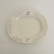 VAILLANCOURT Classical Christmas 11" Pierced Reindeer Platter Plate England Deer