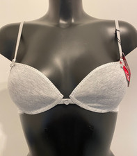Boobs & Bloomers grau meliert BH bügellos gepolstert geformt Multiway Teenager Starter