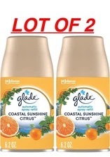 Glade Coastal Sunshine Citrus Automatic Spray Refill Air Freshener - PACK OF 2