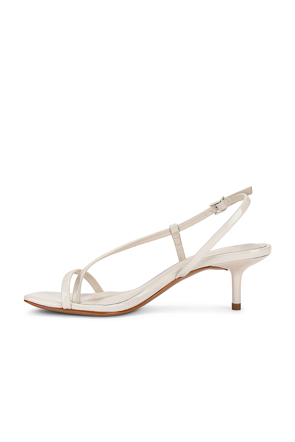 Schutz Leather Strappy Sandals Heloise Pearl kitty heel size 8.5 $128msrp
