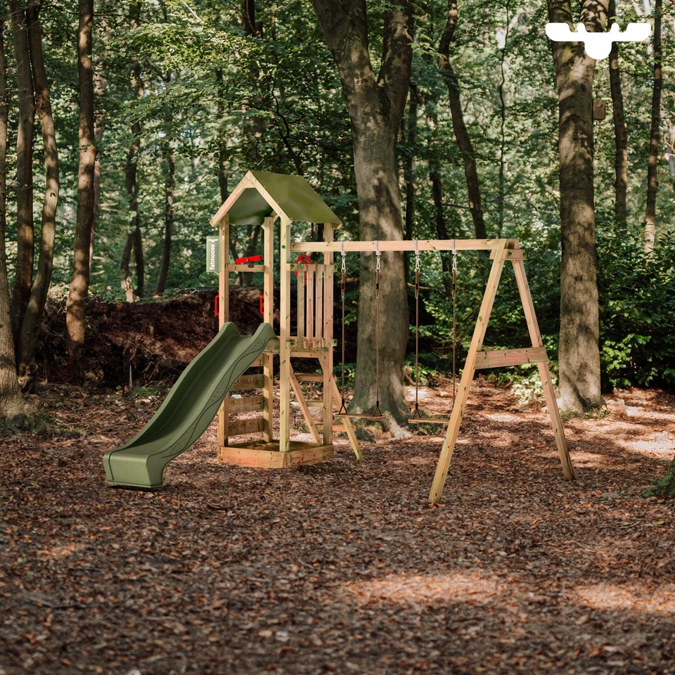 FATMOOSE Spielturm Klettergerüst KiwiKey Kick XXL mit Sandkasten & Rutsche - Bild 4 von 4