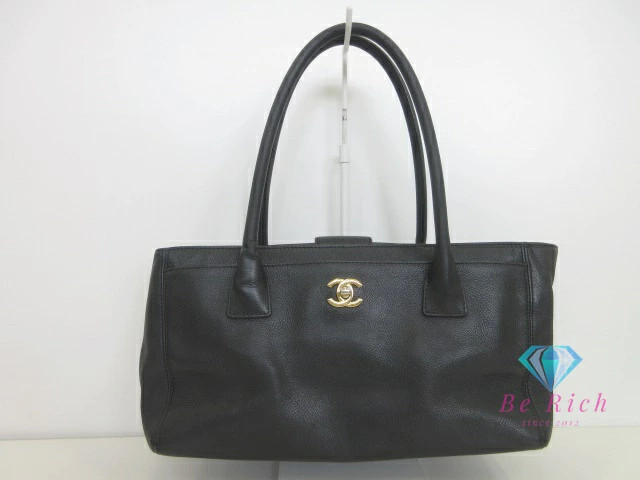 Chanel Executive Tote in Black Soft Caviar Leather with CC Logo