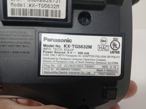Panasonic KX-TG5632 5,8GHz do bazy telefonu bezprzewodowego tylko z ładowarką - Zdjęcie 4 z 9