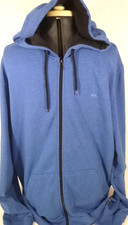 Quiksilver-Mens Zip-Up Sweatshirt Jacket w/ Hood-Large-Blue-Casual  Warm 