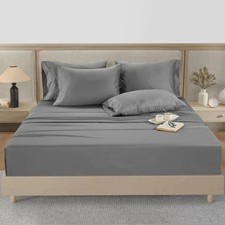 Hotel Signature 800 Thread Count Cotton 6-Piece Sheet Set, KING, Gray