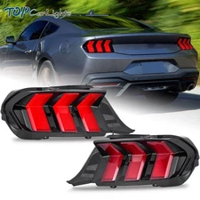 VLAND Pair Full LED Tail lights Fits 2024-2025 Ford Mustang S650 US Version