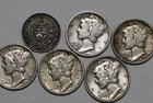 🧭 🇺🇸 USA SILVER MERCURY DIMES LOT B94 #110 HHH48
