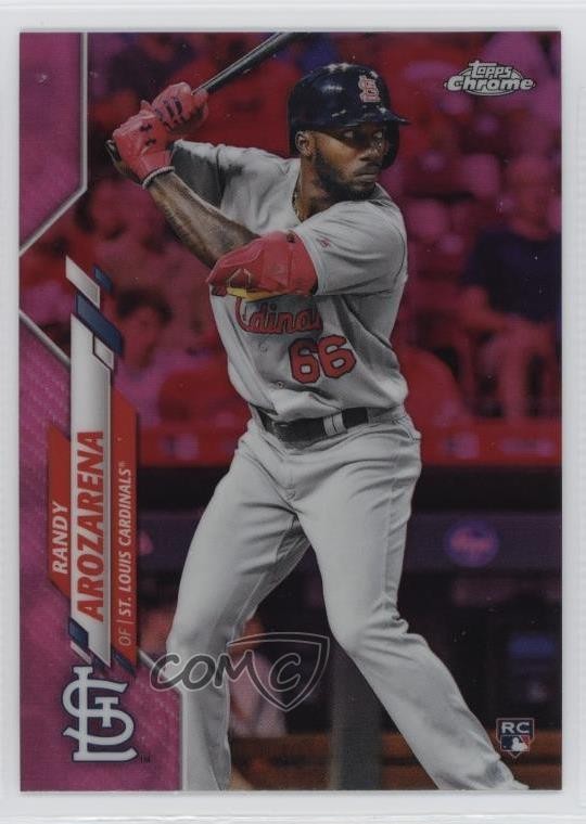 2020 Topps Chrome Pink Refractor Randy Arozarena #49 Rookie RC 1e92