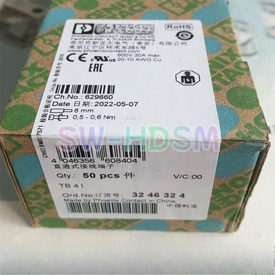 50PCS/Box Phoenix Contact TB 4 I TB4I Straight Through Terminal Block 3246324