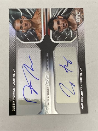 2026 Topps UFC Stadium Club Dustin Poirier Max Holloway Dual Auto